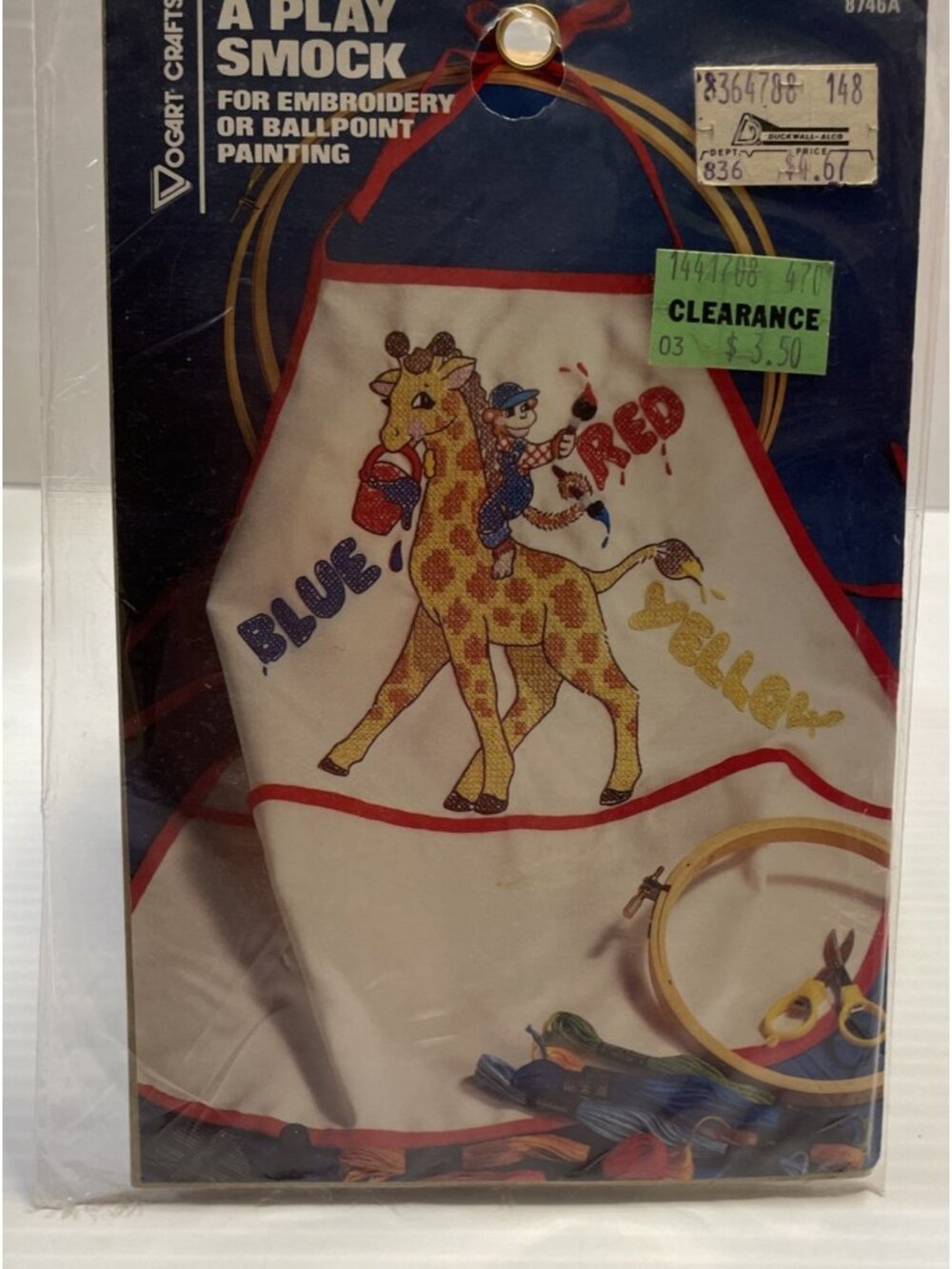 Vogart Crafts A Play Smock Stamped Cross Stitch Kit Embroidery Kit - NEW